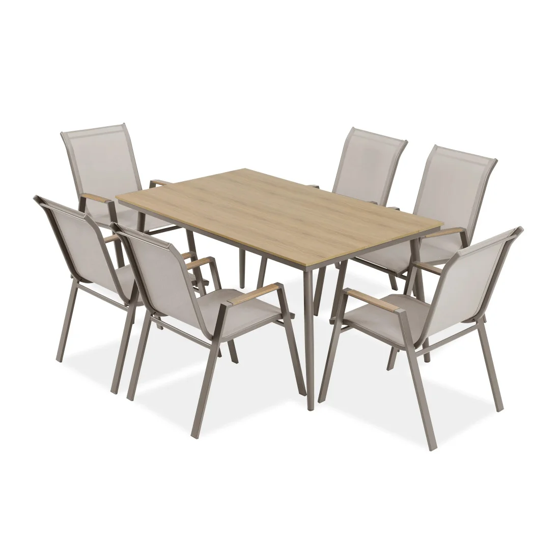 NOVA DINING 6+1 ZESTAW TAUPE (008173)