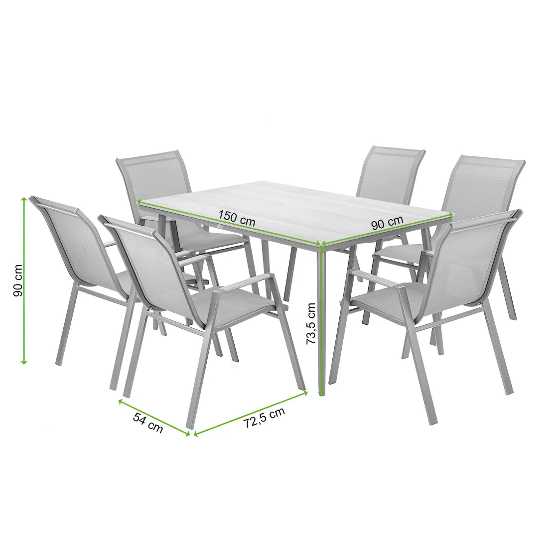 NOVA DINING 6+1 ZESTAW TAUPE (008173) - obrazek 2