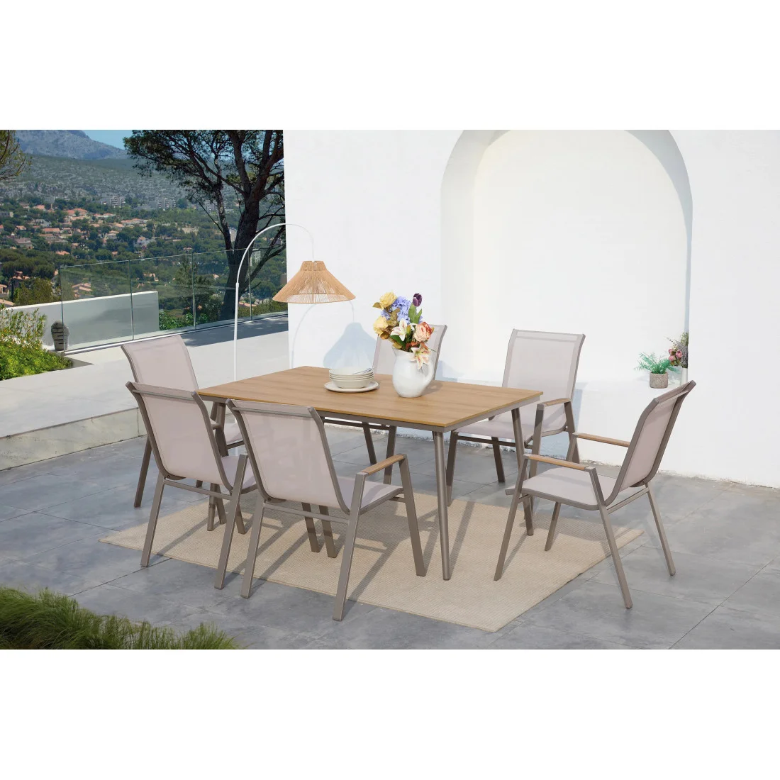 NOVA DINING 6+1 ZESTAW TAUPE (008173) - obrazek 3