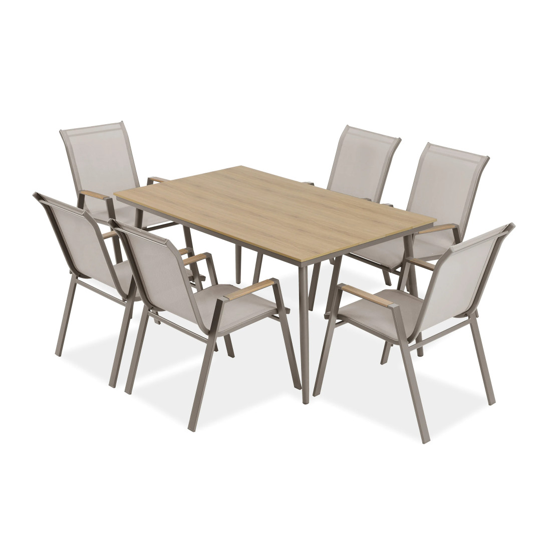 NOVA DINING 6+1 ZESTAW TAUPE (008173)