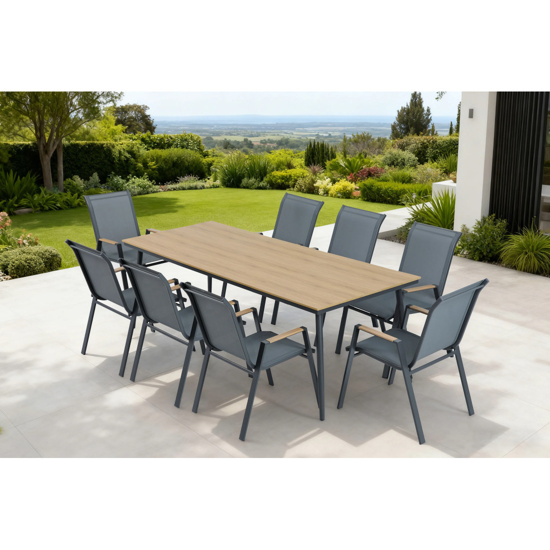 NOVA DINING 8+1 ZESTAW DARK GREY (008174) - obrazek 3