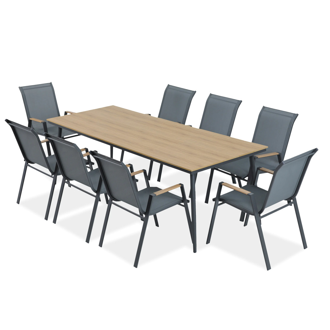 NOVA DINING 8+1 ZESTAW DARK GREY (008174)