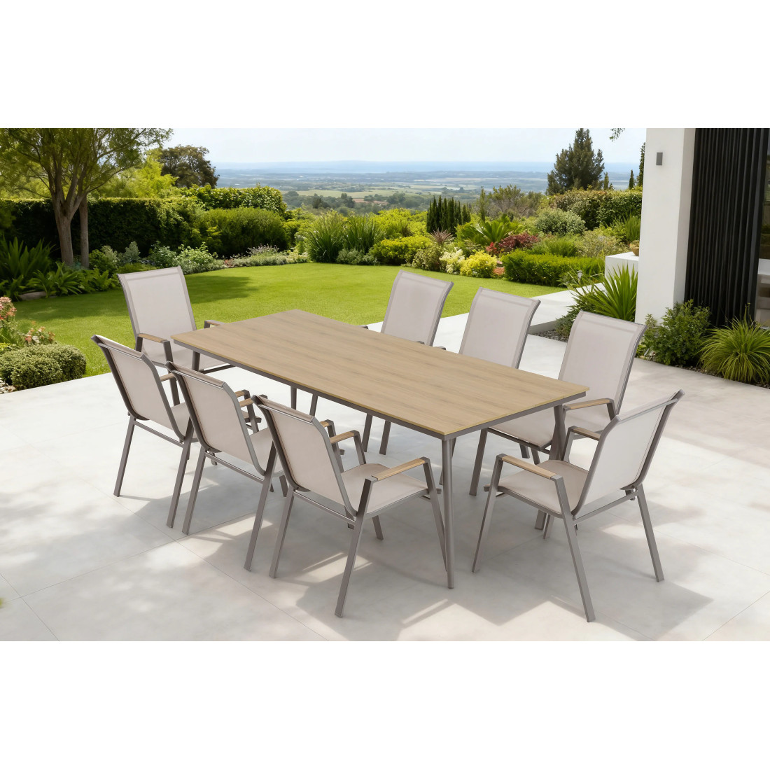 NOVA DINING 8+1 ZESTAW TAUPE (008175) - obrazek 3