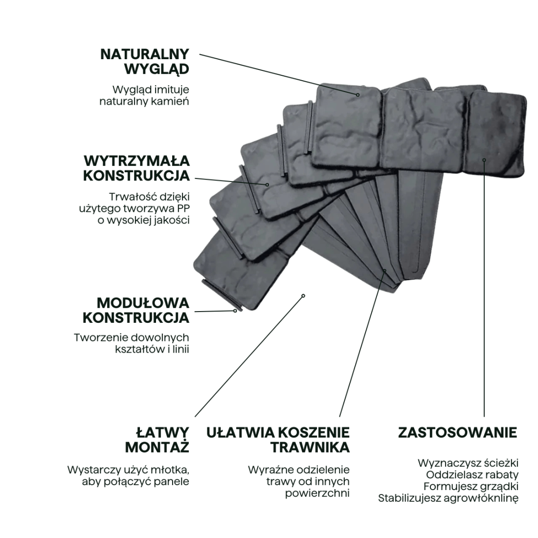 OBRZEŻE TRAWNIKOWE 25x23CM (006764) - obrazek 3