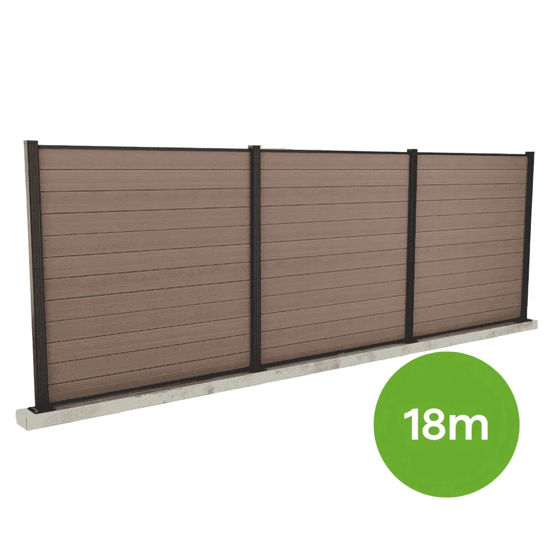 OGRODZENIE 18M BROWN PODŁOŻE TWARDE 180 (007953)
