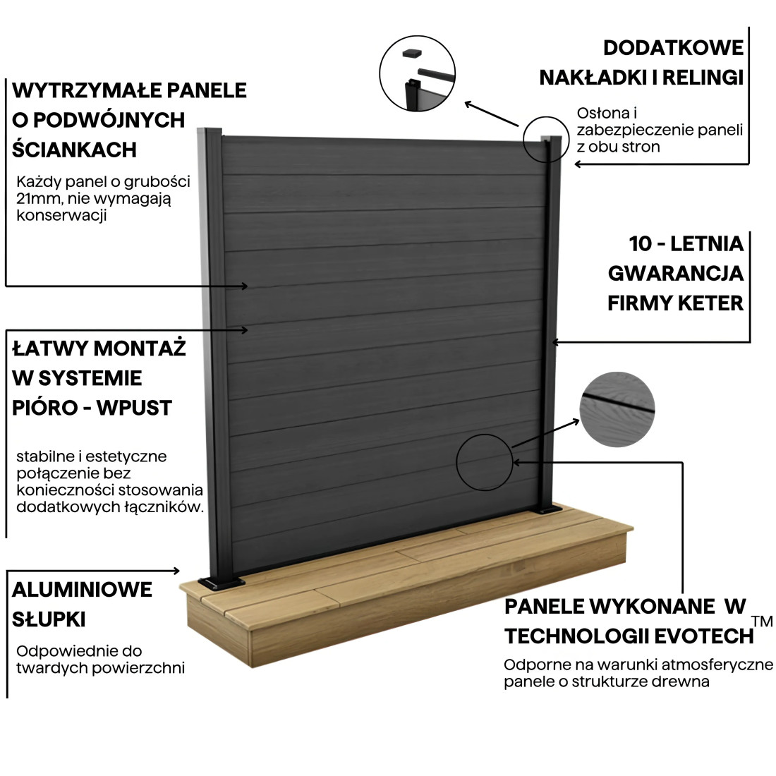 OGRODZENIE 9M GREY PODŁOŻE TWARDE 180 (007947) - obrazek 2