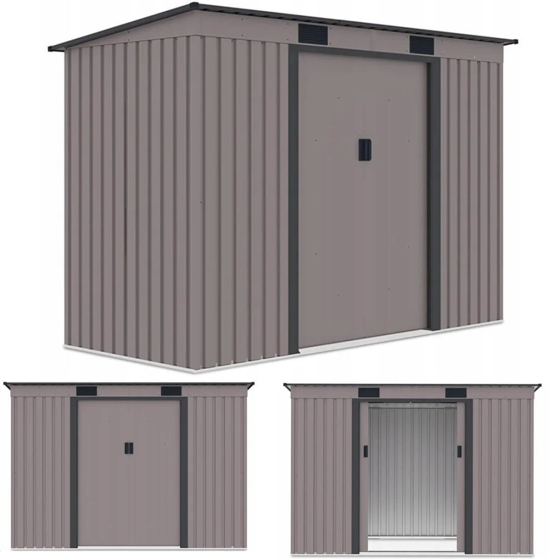 OREGON 9x4 DOMEK METALOWY WARM GREY (004036)