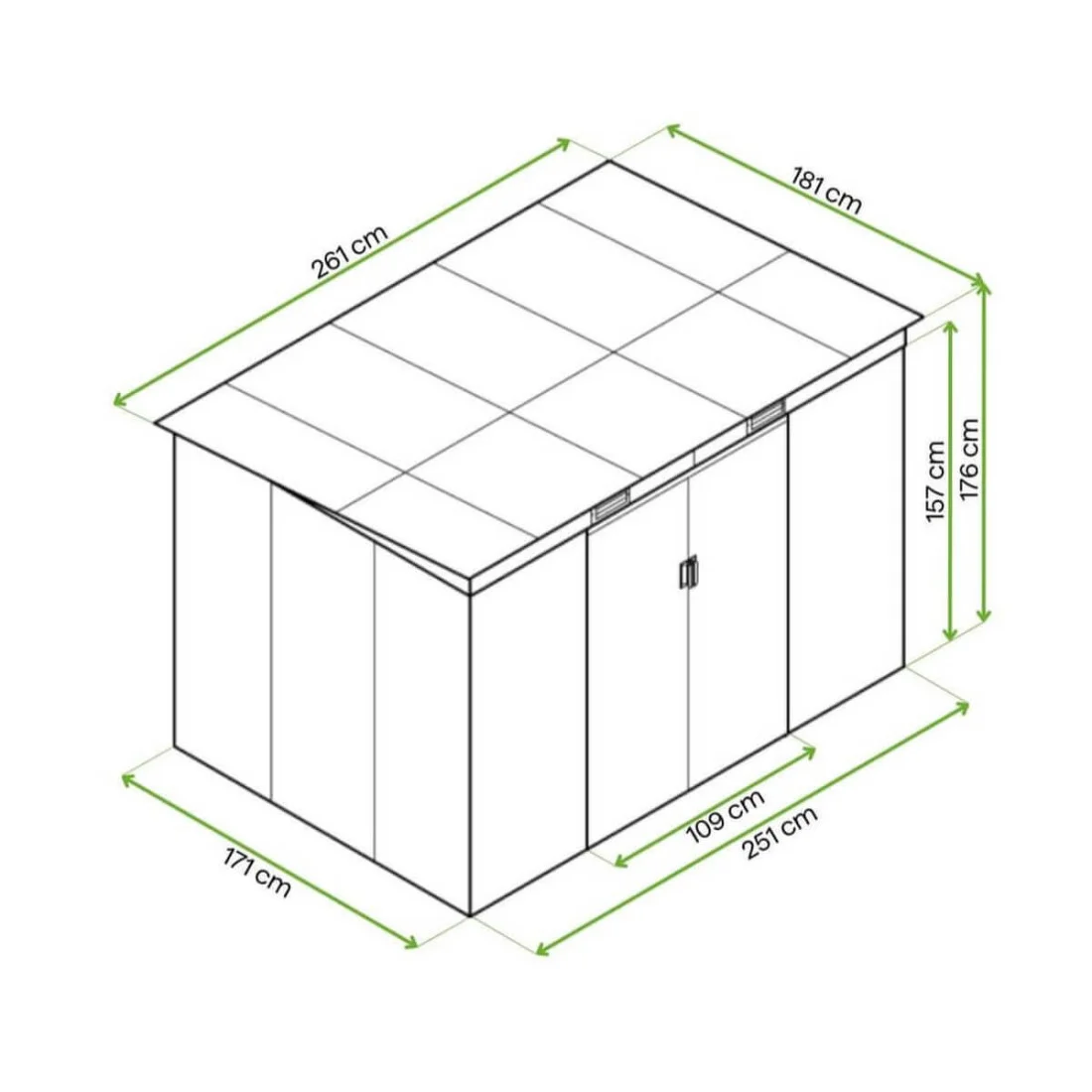 OREGON 9x6 DOMEK METALOWY BEIGE (004037) - obrazek 2
