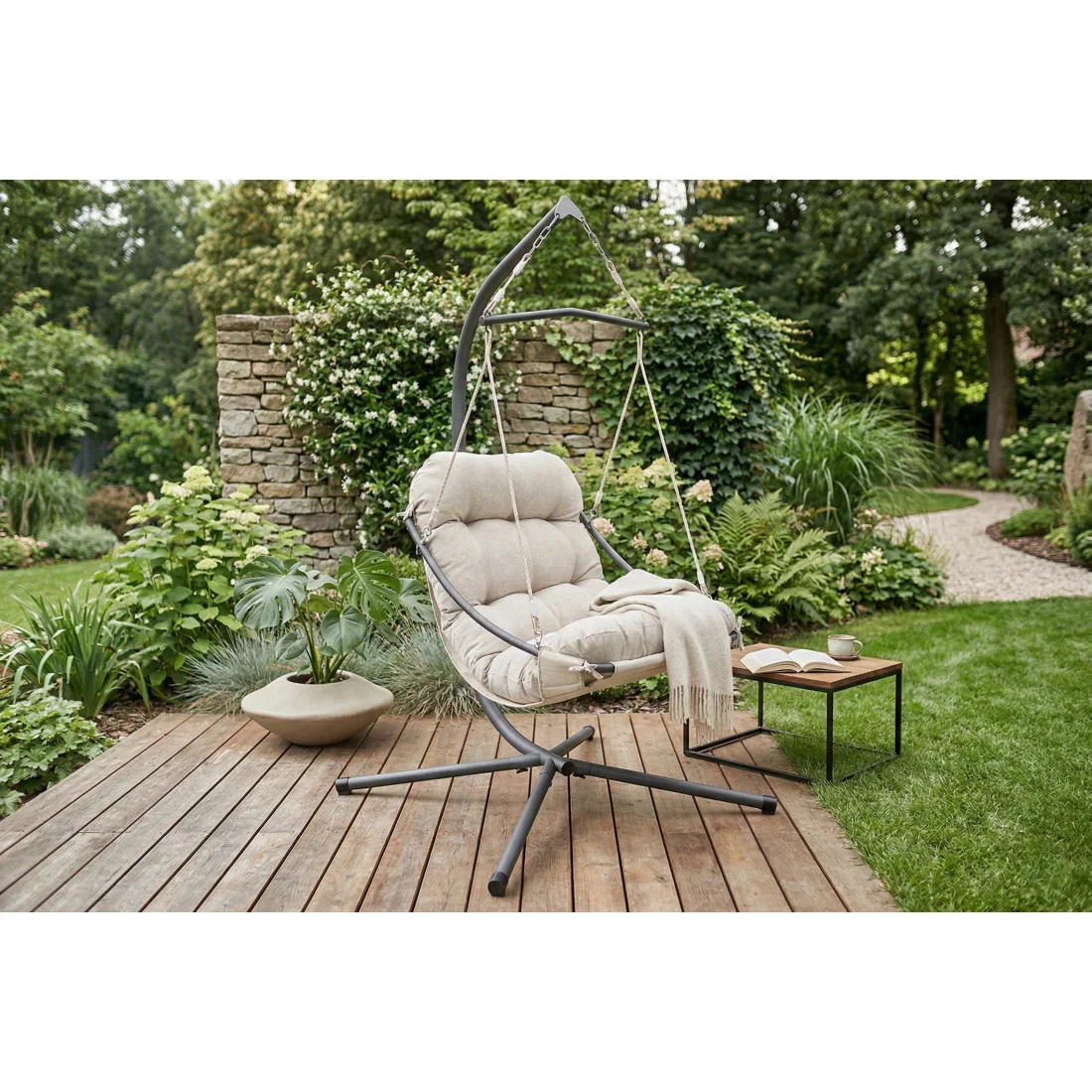 ORINOKO FOTEL WISZĄCY BEIGE (008187) - obrazek 3