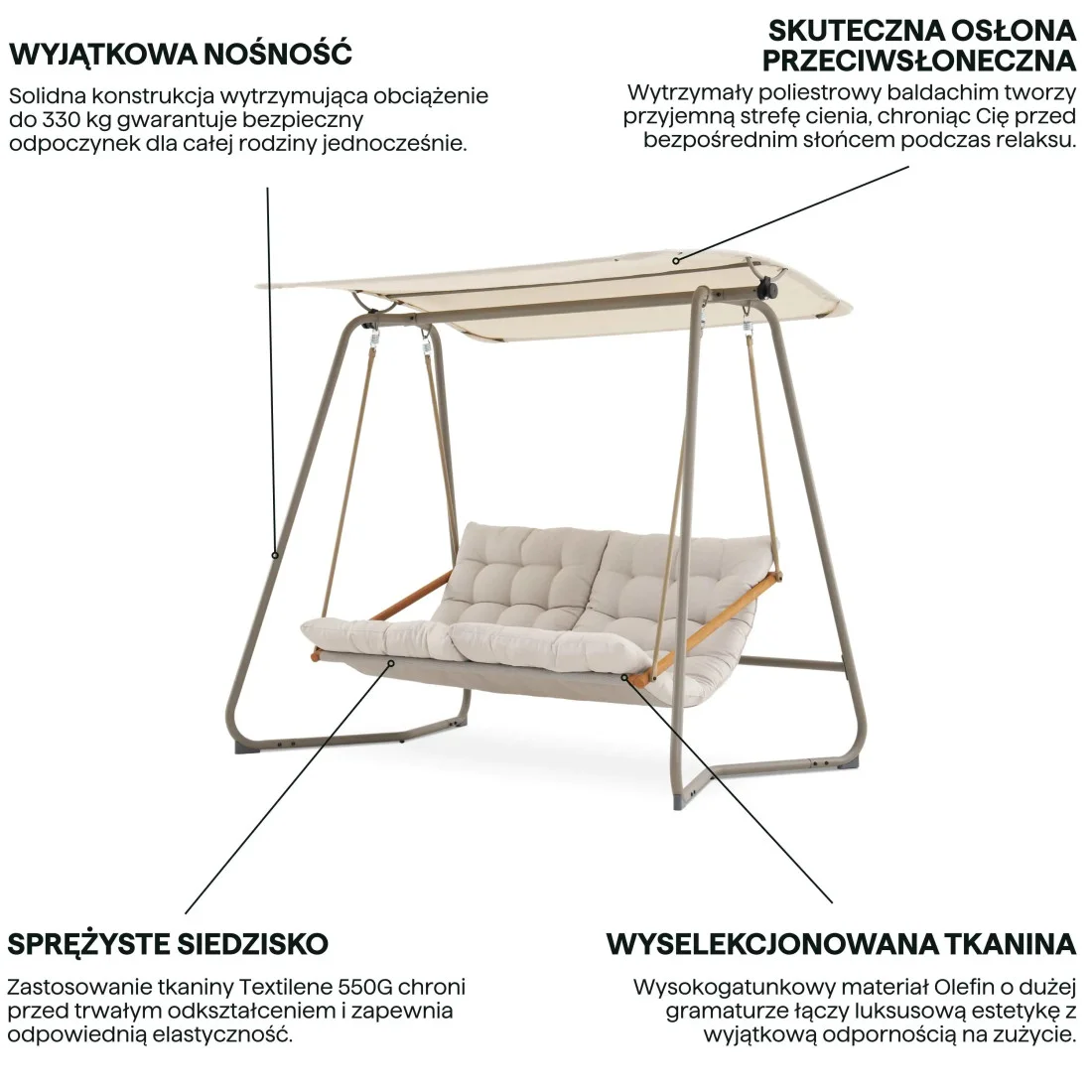 ORTA HUŚTAWKA BEIGE (008328) - obrazek 4