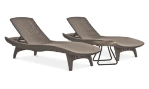 PACIFIC 2x LEŻAK+STOLIK CAPPUCCINO (007629)