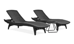 PACIFIC 2x LEŻAK+STOLIK GRAPHITE (003226)
