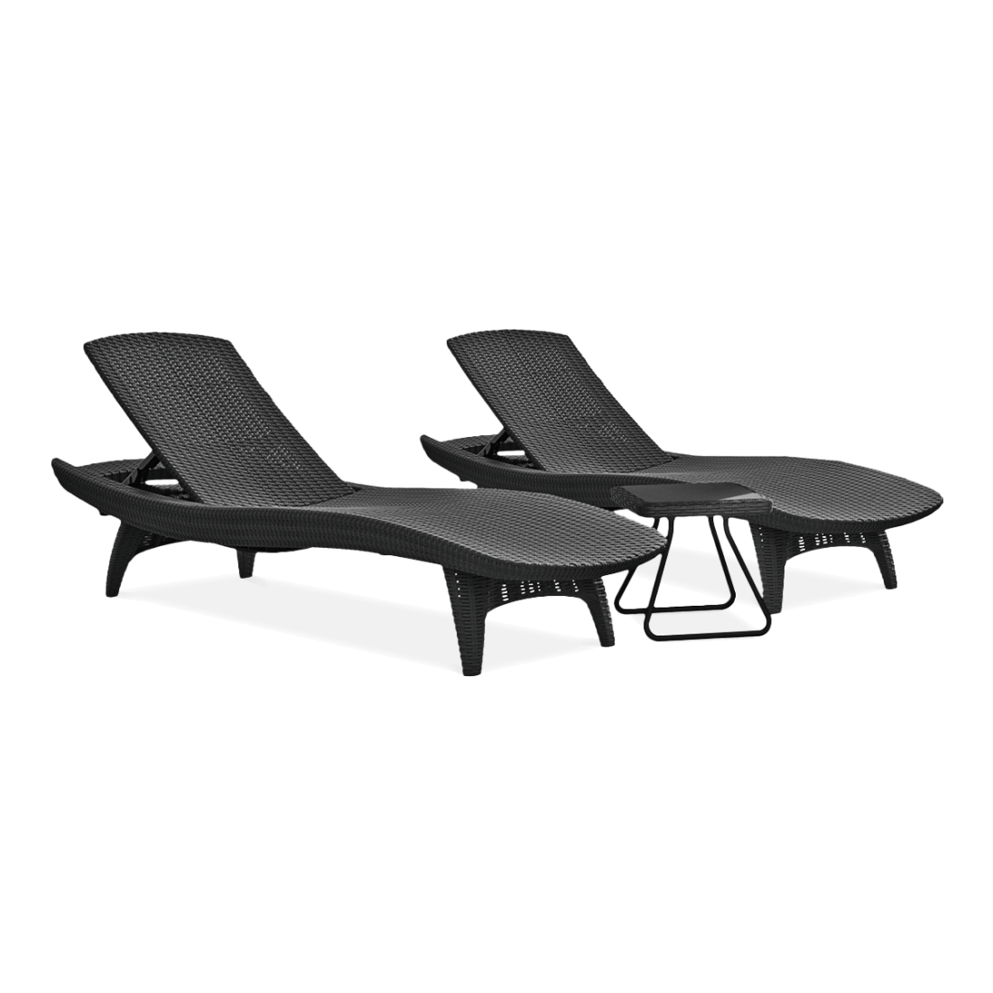 PACIFIC 2x LEŻAK+STOLIK GRAPHITE (003226)