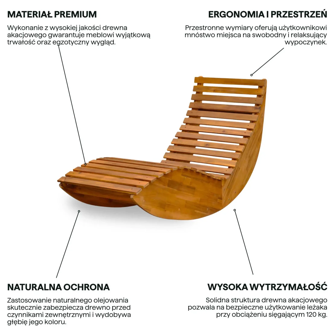 PALAWAN LEŻAK ACACIA WOOD (008122) - obrazek 4