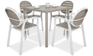 PALMA/CUBE 80 4+1 ZESTAW BIANCO TORTORA/TORTORA (002754)
