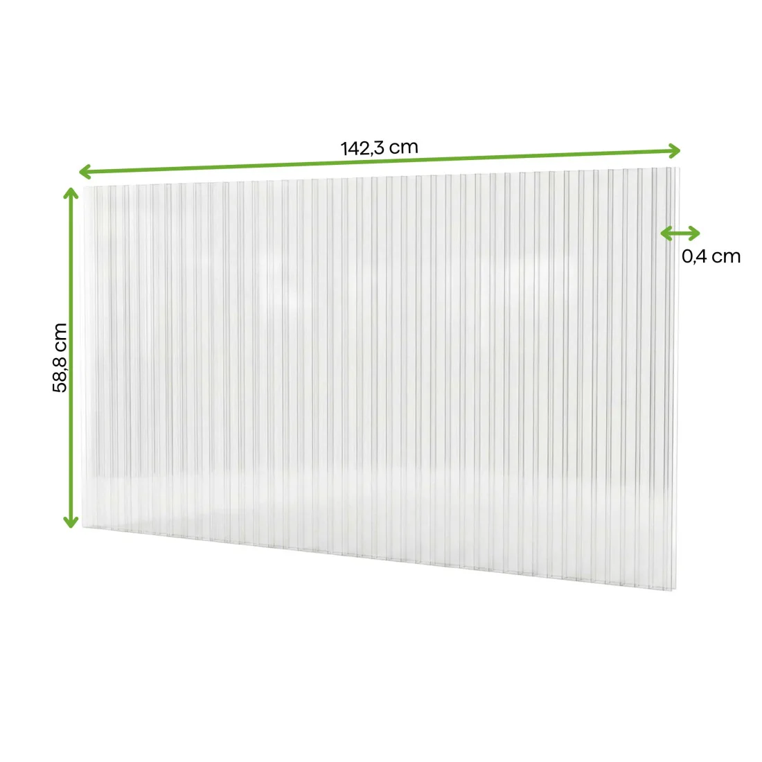 PANELE POLIWĘGLANOWE 4MM (ZESTAW 5SZT.) DO SZKLARNI 244x370/429 (009019) - obrazek 2