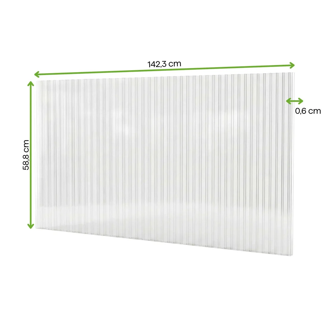PANELE POLIWĘGLANOWE 6MM (ZESTAW 5SZT.) DO SZKLARNI 244x489 (009020) - obrazek 2