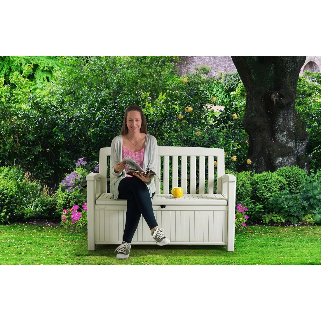 PATIO BENCH ŁAWKA/SKRZYNIA WHITE (002013) - obrazek 7