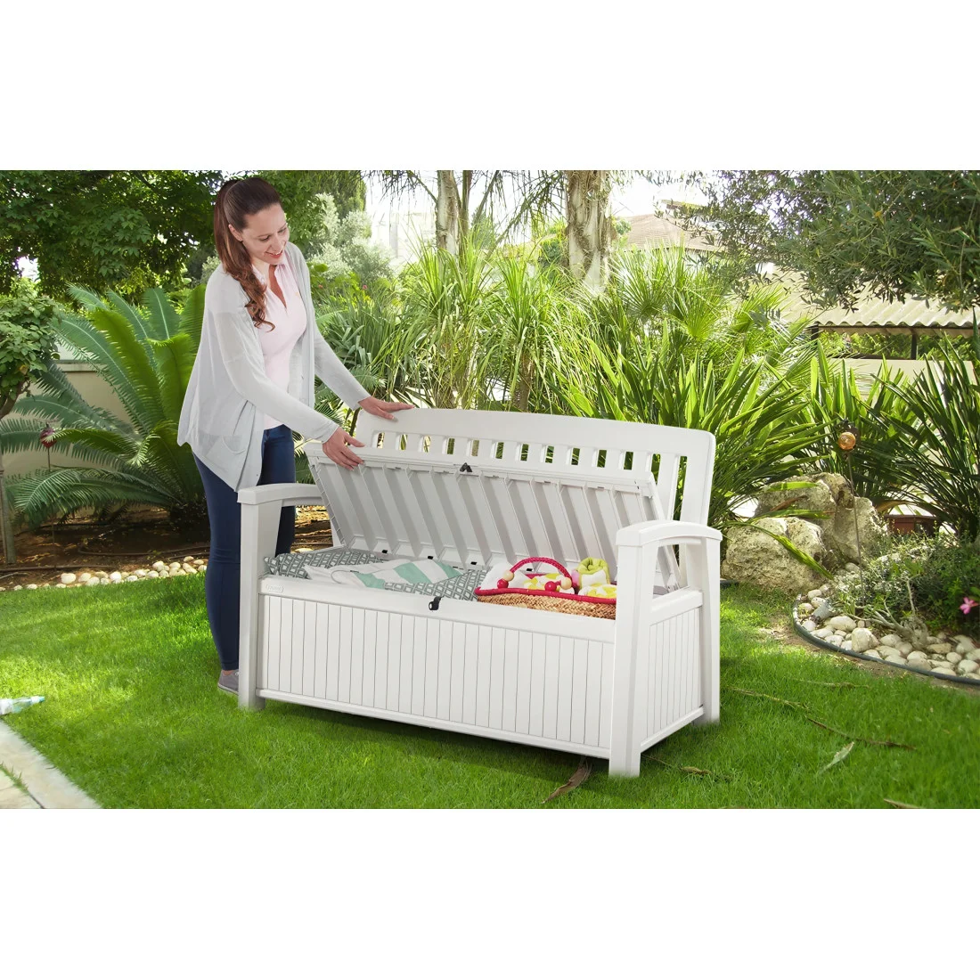 PATIO BENCH ŁAWKA/SKRZYNIA WHITE (002013) - obrazek 6