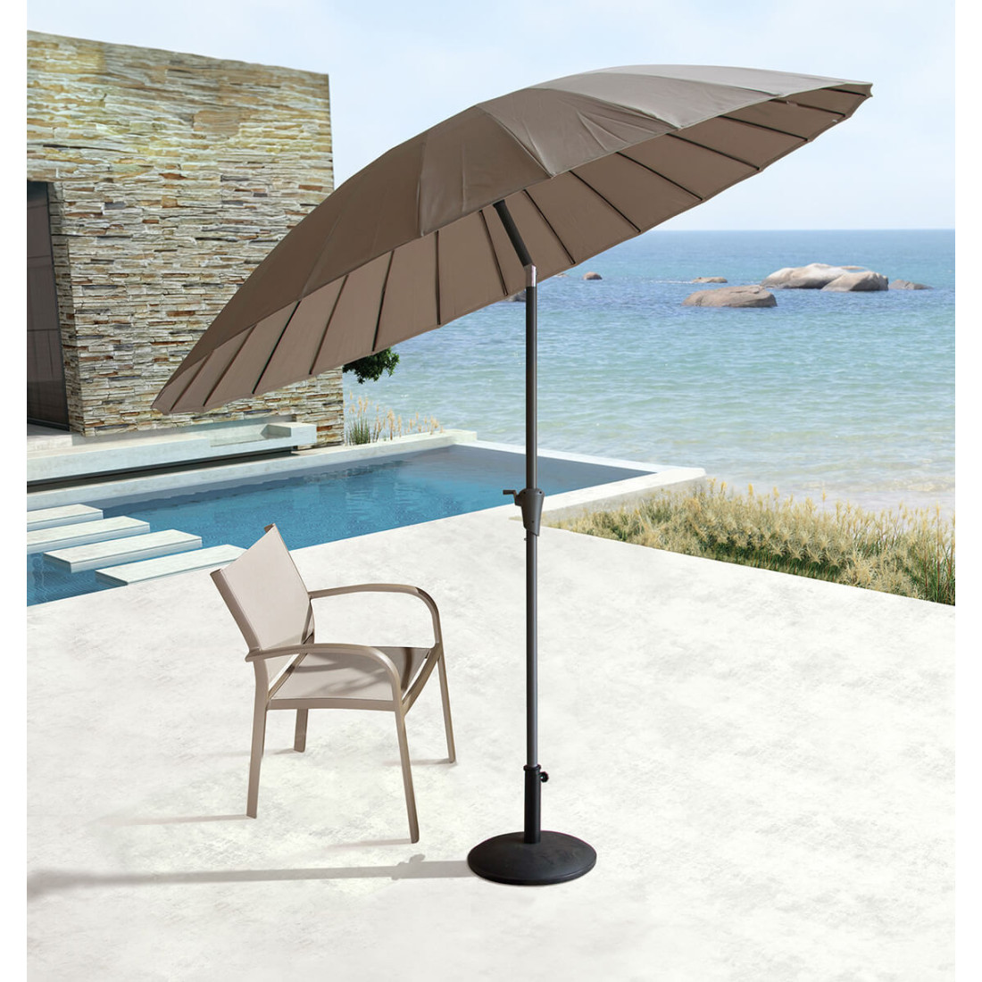 PHUKET PARASOL CENTRALNY 2.8M TAUPE (005816) - obrazek 3