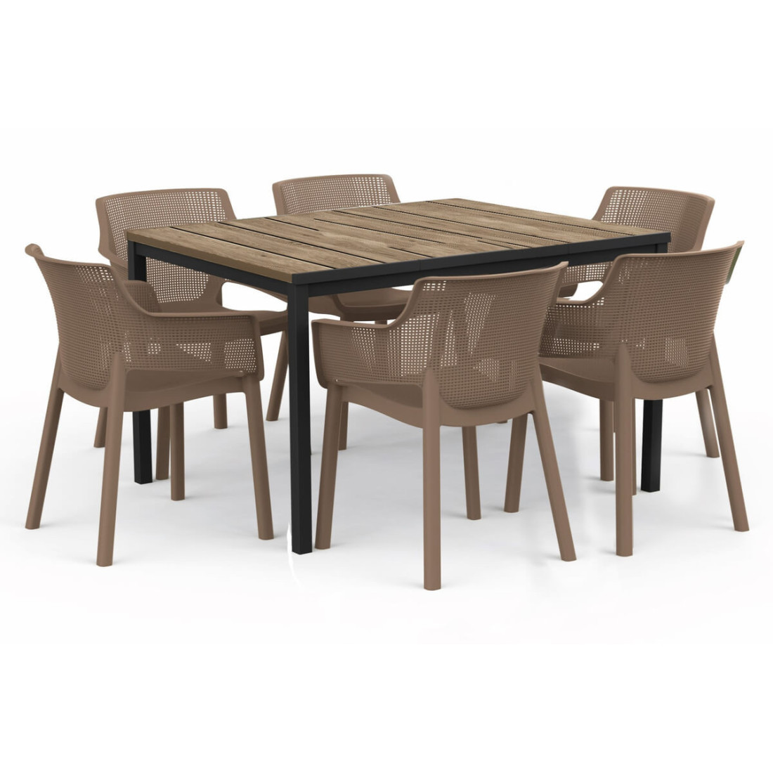 PORTO 160 STÓŁ ASHWOOD BLACK STEEL (007678) - obrazek 2