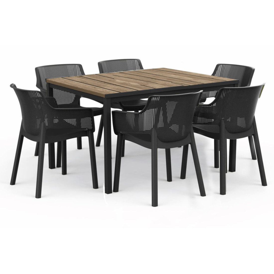 PORTO 160 STÓŁ ASHWOOD BLACK STEEL (007678) - obrazek 3