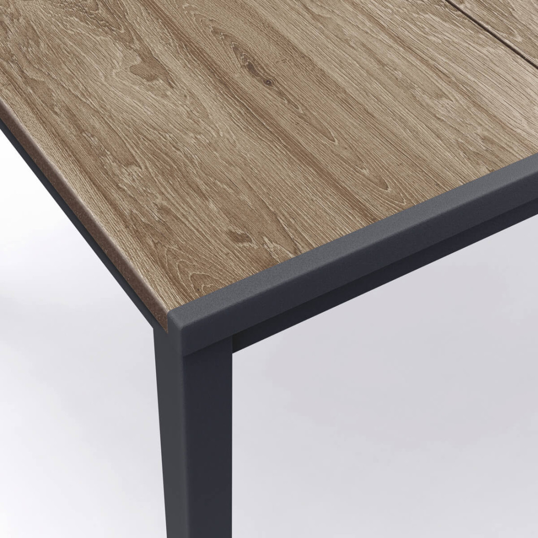 PORTO 160 STÓŁ ASHWOOD BLACK STEEL (007678) - obrazek 4