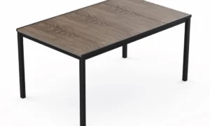 PORTO 160 STÓŁ ASHWOOD BLACK STEEL (007678)