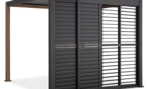 PREMIUM DRZWI PRZESUWNE ŻALUZJOWE 3.0M ANTHRACITE (005762)