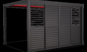 PREMIUM DRZWI PRZESUWNE ŻALUZJOWE 4.0M ANTHRACITE (005764)