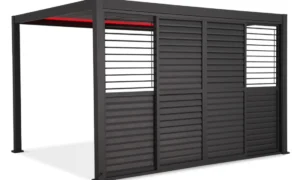 PREMIUM DRZWI PRZESUWNE ŻALUZJOWE 4.0M ANTHRACITE (005764)