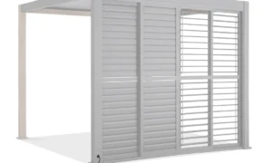 PREMIUM DRZWI PRZESUWNE ŻALUZJOWE 4.0M WHITE (005765)