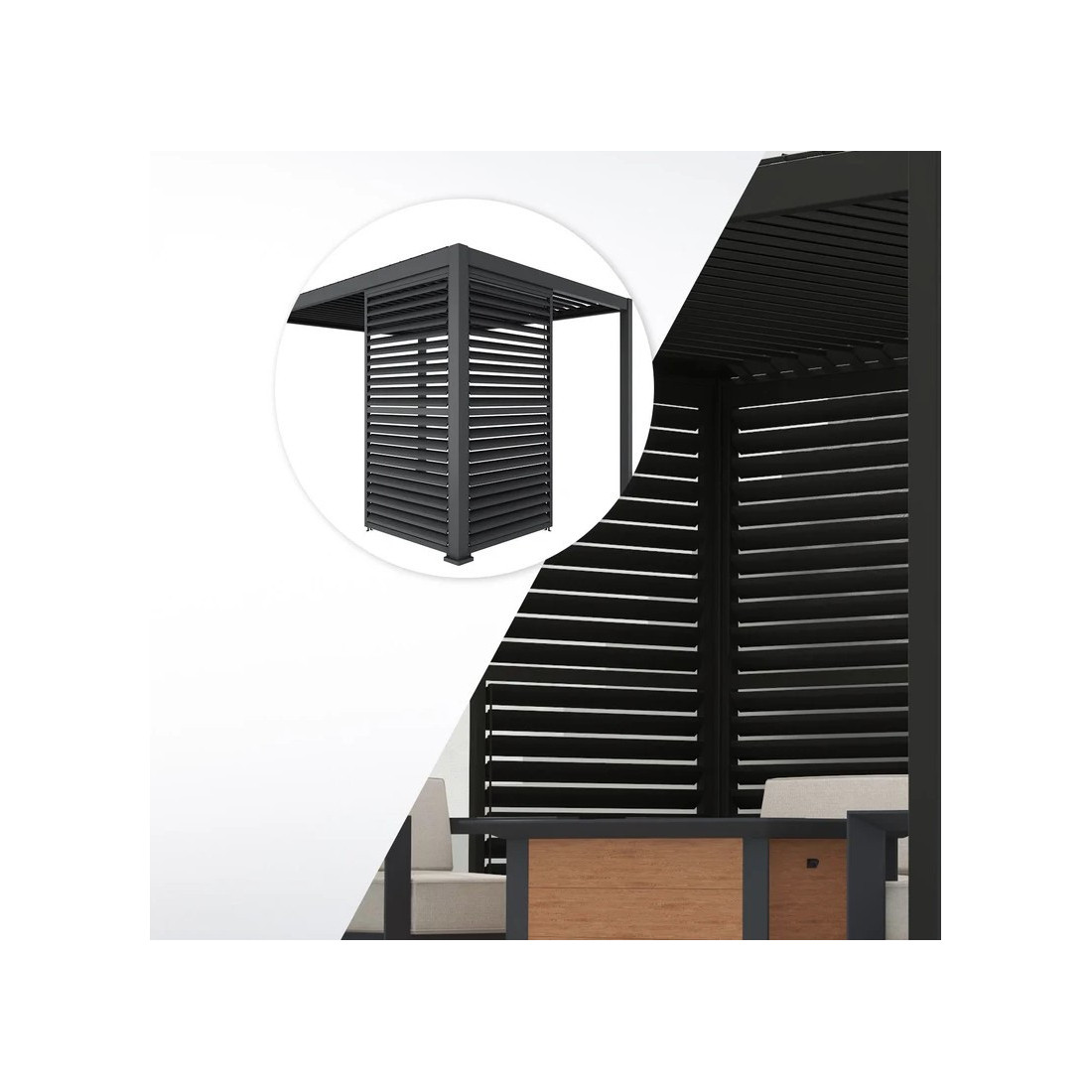 PREMIUM REGULOWANY PANEL ŻALUZJOWY 4.0M ANTHRACITE (005760) - obrazek 7