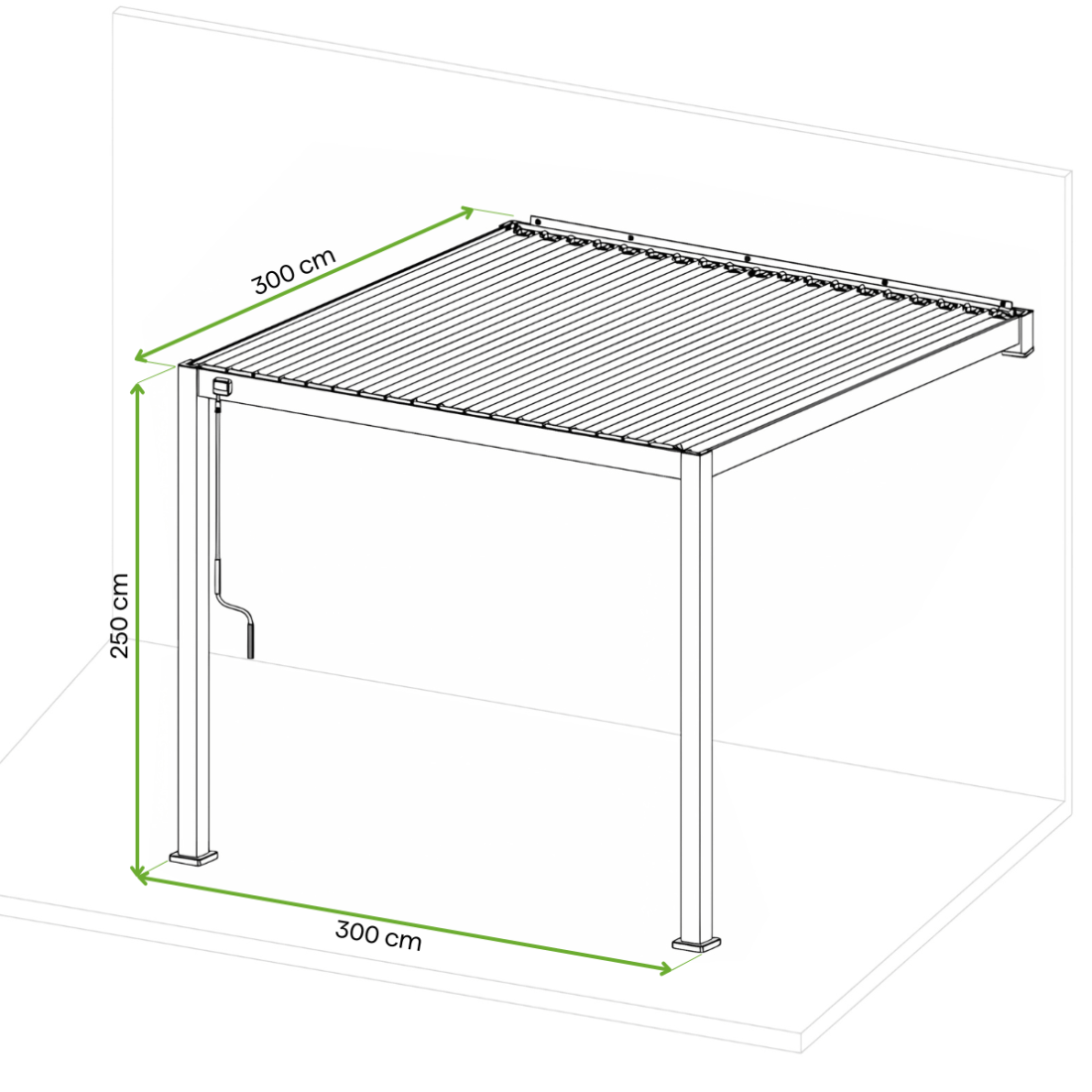 PREMIUM WALL 3x3 PERGOLA TARASOWA WHITE (001377) - obrazek 2