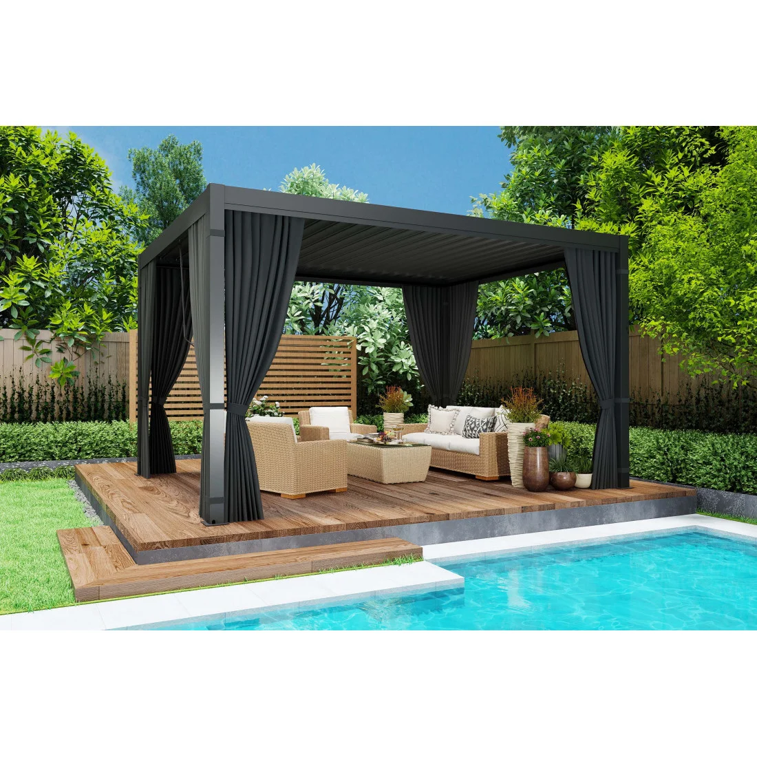 PRIMARY ZASŁONA BOCZNA Z MOSKITIERĄ 4.0M ANTHRACITE (008511) - obrazek 3