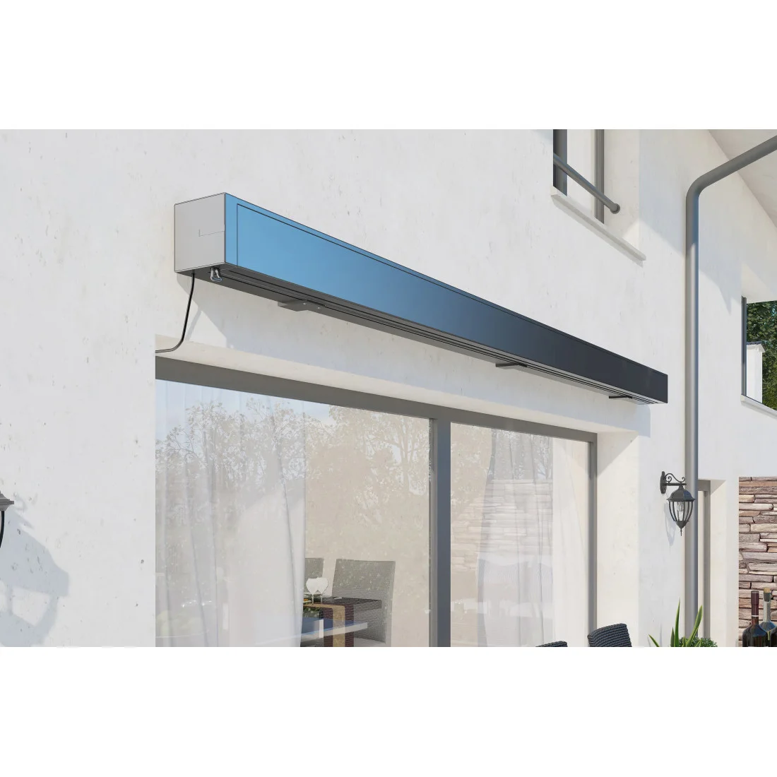 PRIME AUTOMATIC+LED 450x300 MARKIZA TARASOWA GREY/WHITE Z CZUJNIKIEM (009344) - obrazek 9