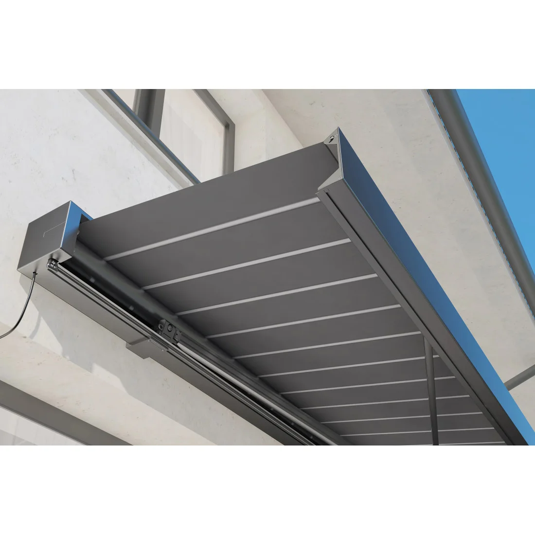 PRIME AUTOMATIC+LED 450x300 MARKIZA TARASOWA GREY/WHITE Z CZUJNIKIEM (009344) - obrazek 8