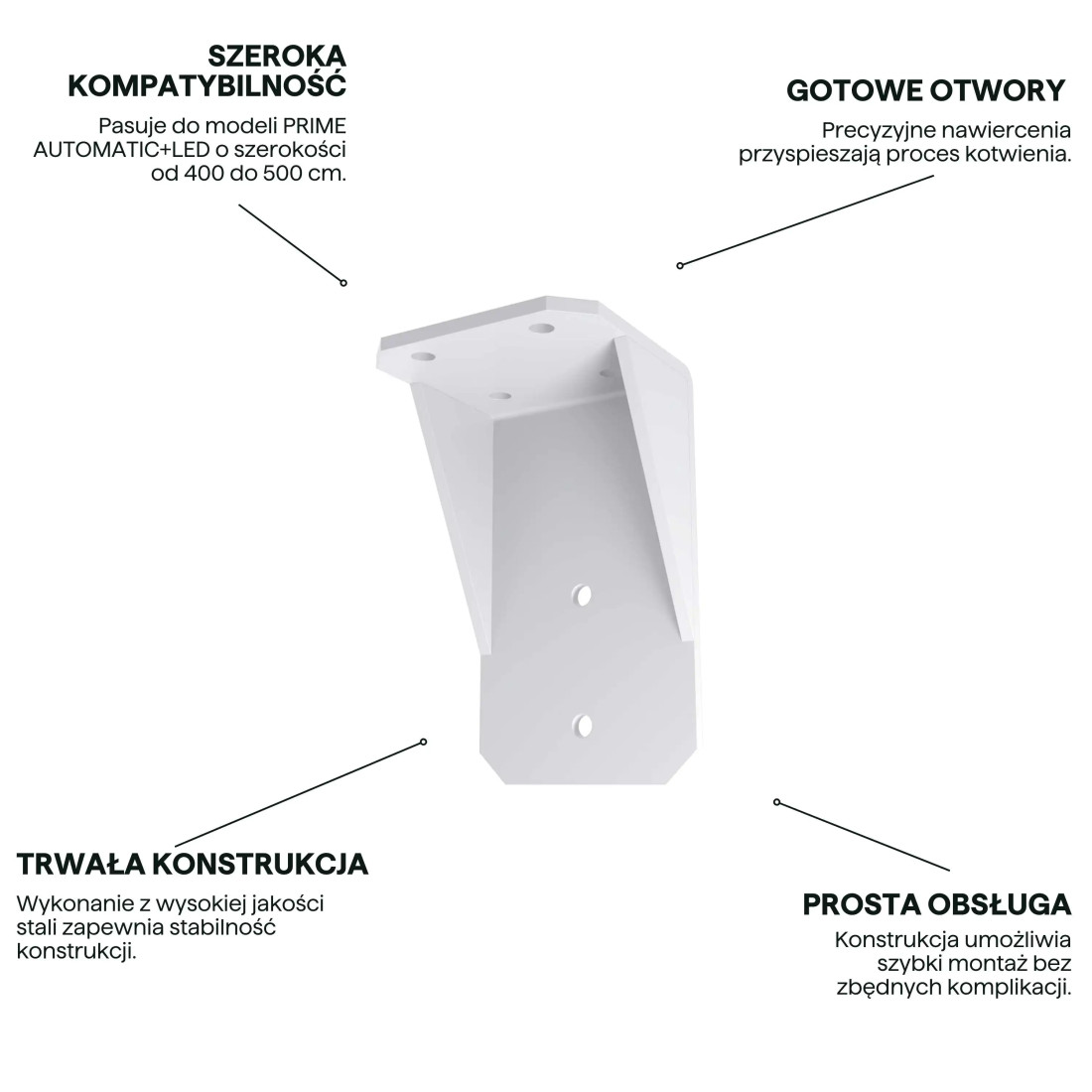PRIME UCHWYT SUFITOWY WHITE (008237) - obrazek 4