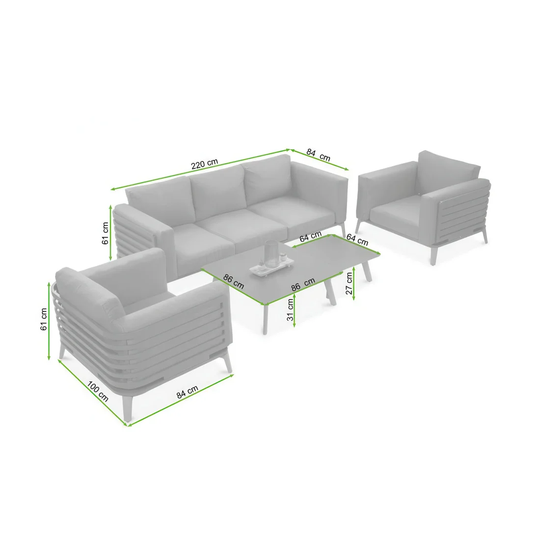RADISSON CAFFE ZESTAW BEIGE (008494) - obrazek 2