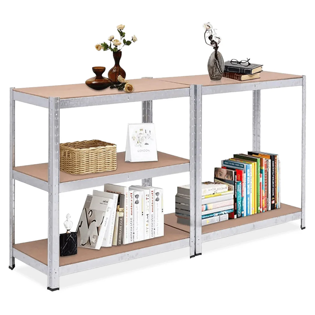 REGAŁ METALOWY 180x90x30CM (ZESTAW 2SZT.) (008357)