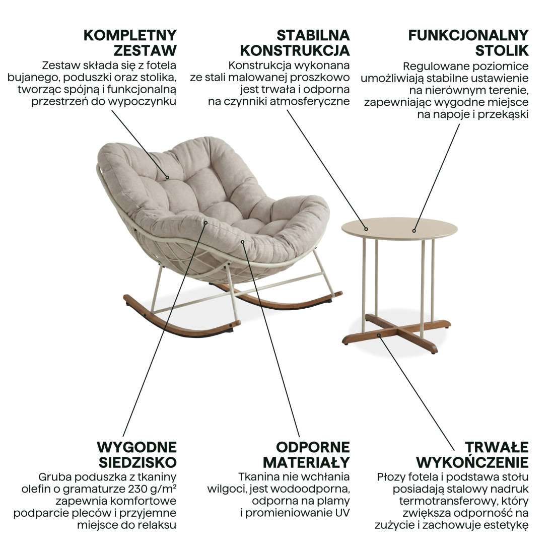 RONDA 1+1 ZESTAW LIGHT BEIGE (009261) - obrazek 5