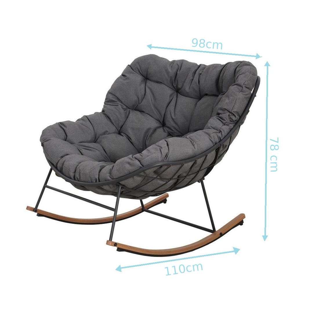 RONDA FOTEL BUJANY DARK GREY (005280) - obrazek 6