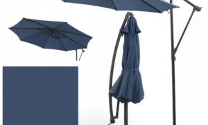 SANTORINI PARASOL BOCZNY 3.0M NAVY BLUE (005820)