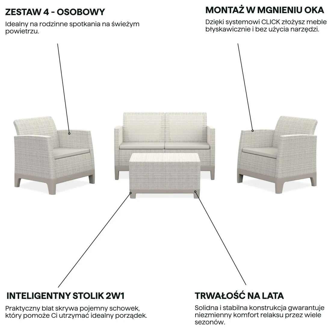 SCANDI FORMA SET 2 PEBBLE GREY-SOFT BEIGE/OAT (009187) - obrazek 4