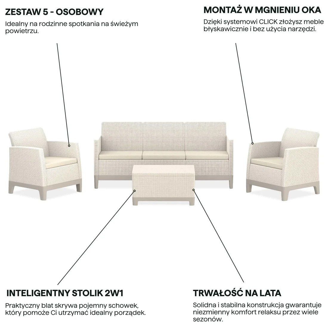 SCANDI FORMA SET 3 PEBBLE GREY-SOFT BEIGE/OAT (009189) - obrazek 4