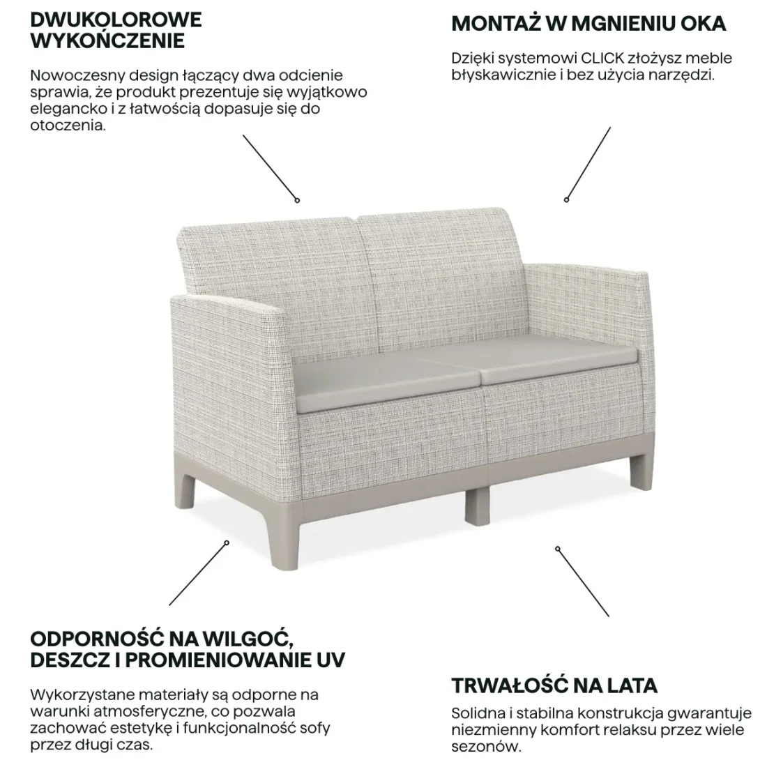 SCANDI FORMA SOFA 2 PEBBLE GREY-SOFT BEIGE/OAT (009191) - obrazek 4