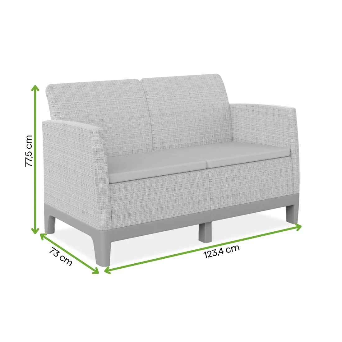 SCANDI FORMA SOFA 2 PEBBLE GREY-SOFT BEIGE/OAT (009191) - obrazek 2