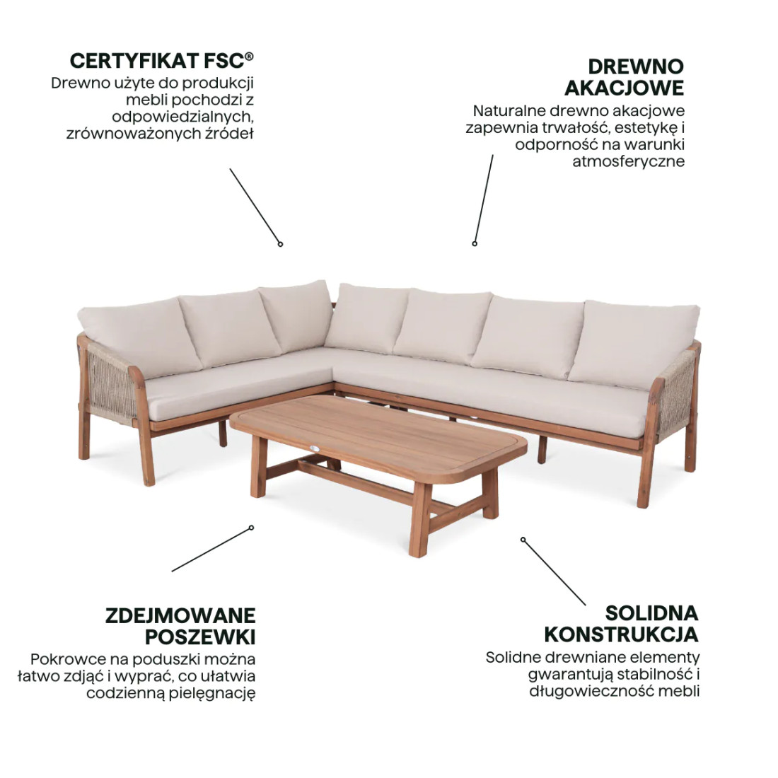 SKALA CAFFE NAROŻNIK ACACIA WOOD (008111) - obrazek 4