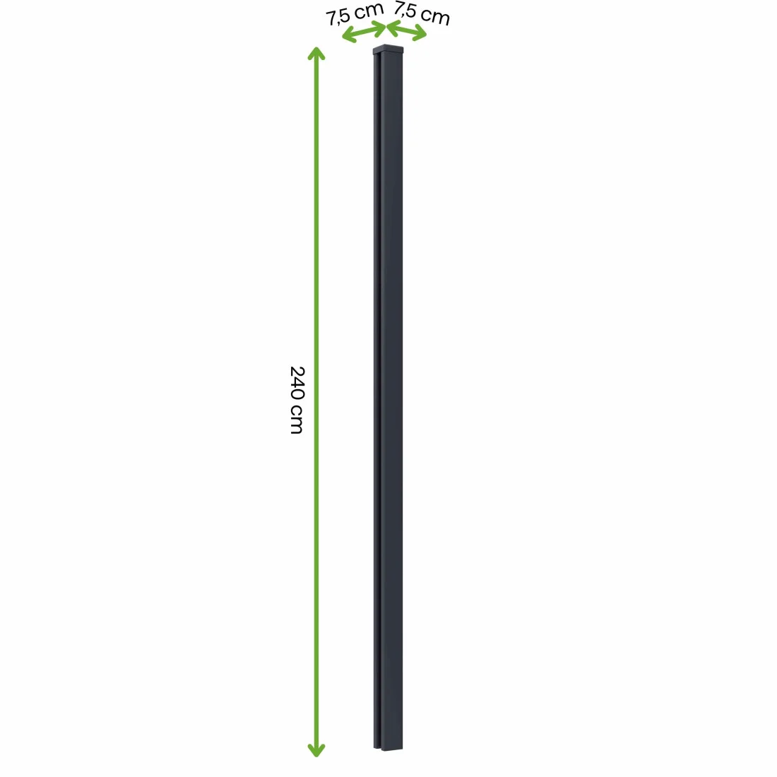 SŁUPEK ALUMINIOWY NEO 2.4M ANTHRACITE (009110) - obrazek 2