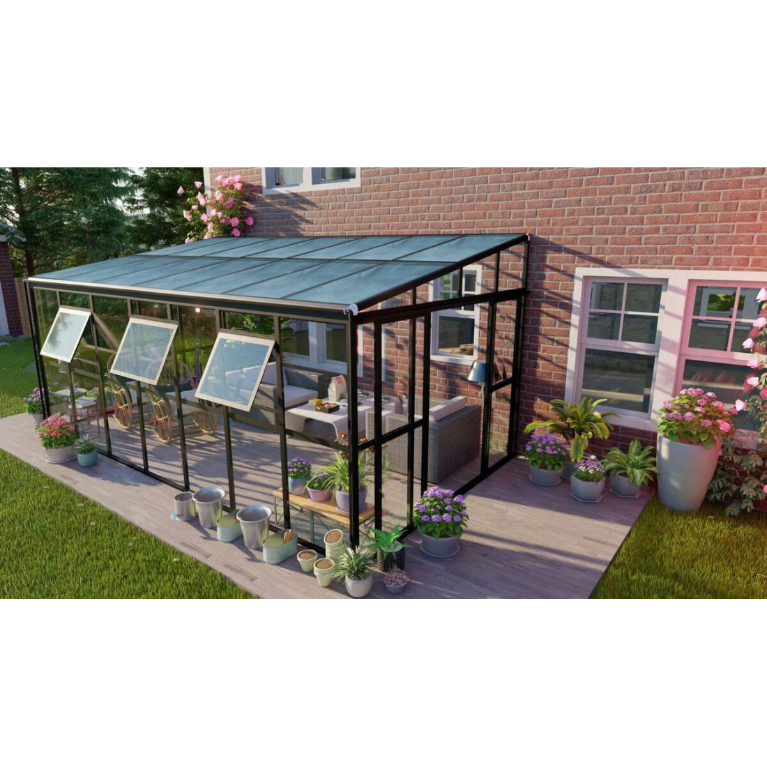 SOHO 505x290 OGRÓD ZIMOWY (PC+GLASS) BLACK (006865)